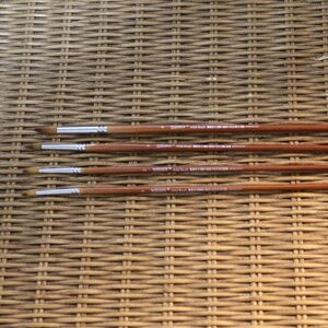 Worison 4-Piece Long Handle Synthetic Round Pointed Tip Artist Paint Brushes Set